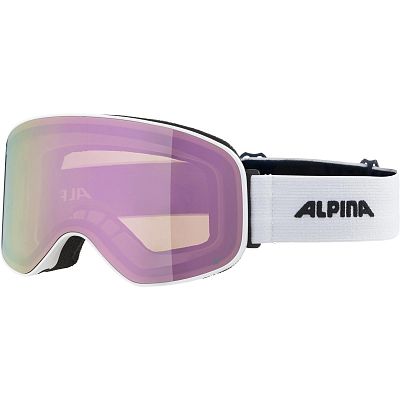 Превью  Маска горнолыжная ALPINA Slope Q-Lite White Matt/Rose (A7293811)